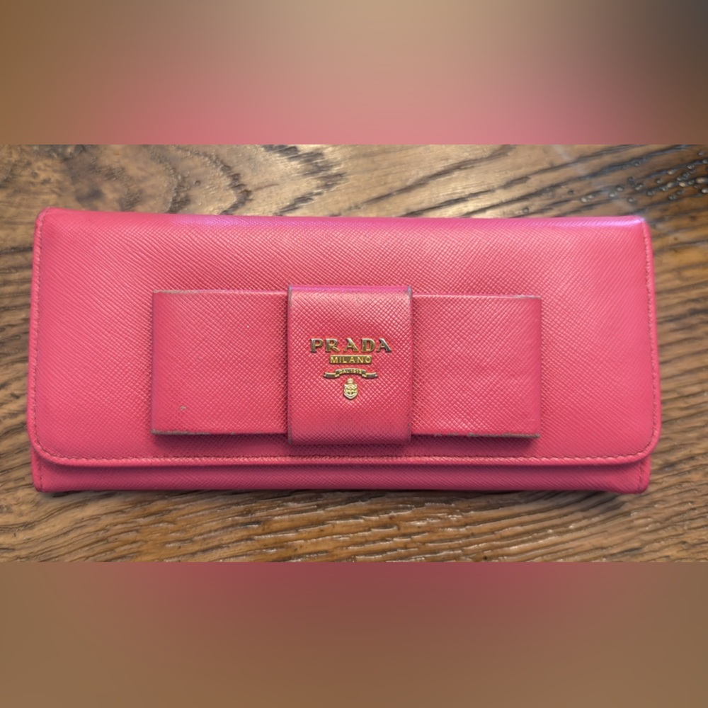Prada Saffiano Lux Leather Continental Wallet